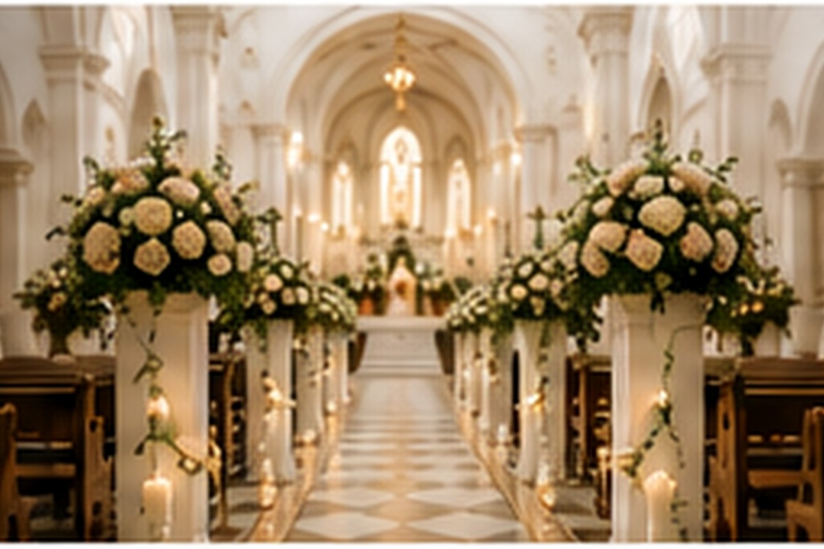 Decoración de iglesia para bodas: flores, pasillo y detalles sin recargar el espacio